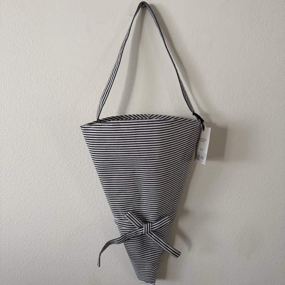 Striped Fabric Flower Market Tote H&H